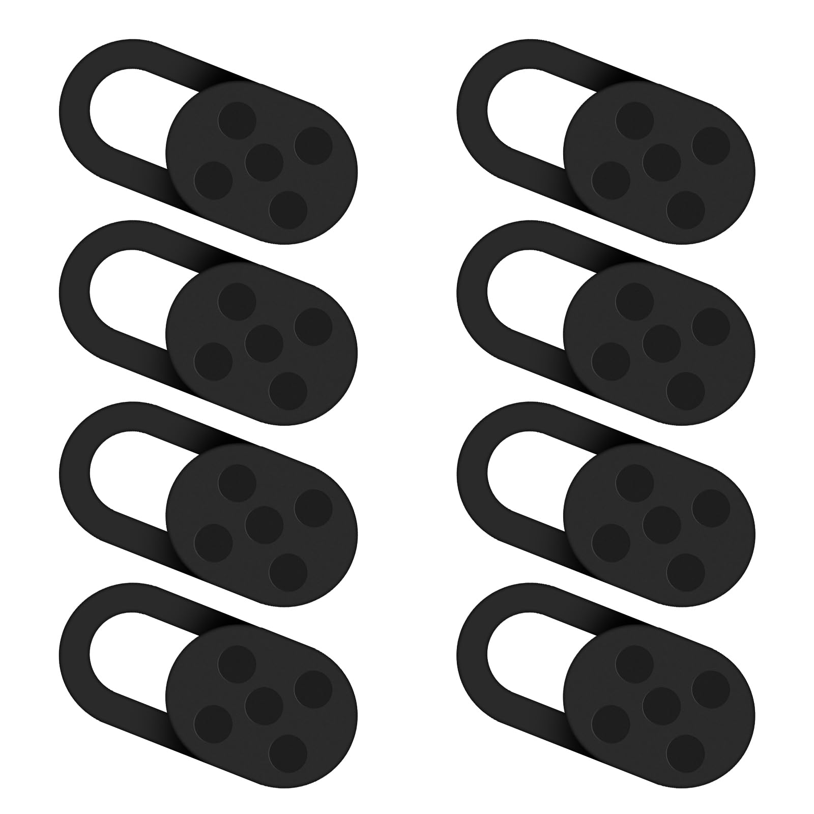 8 Pack Webcam Cover Slider for Privacy, 0.027 Ultra Thin Web Camera Cover Slide for Laptop, iPhone, iPad, PC, Accessories - Black