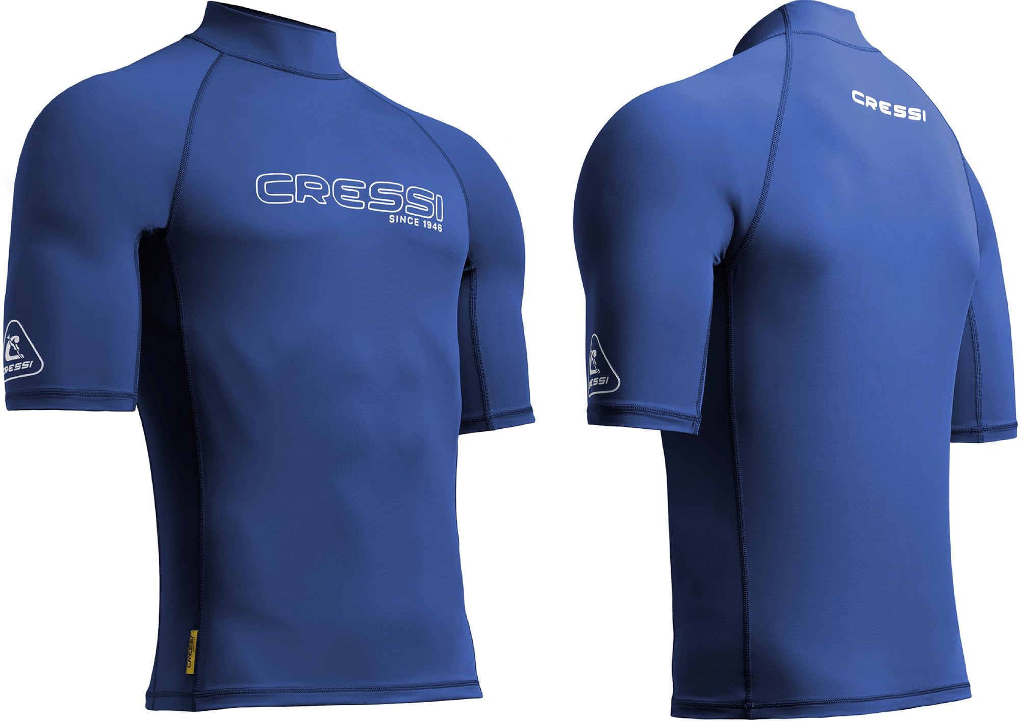 Cressi Sentinel Man Camiseta de Manga Corta Protección Solar UPF 50+, Sechado Rápido, Natación Surf Buceo Pesca Playa Piscina y Deportes Acuáticos Hombre
