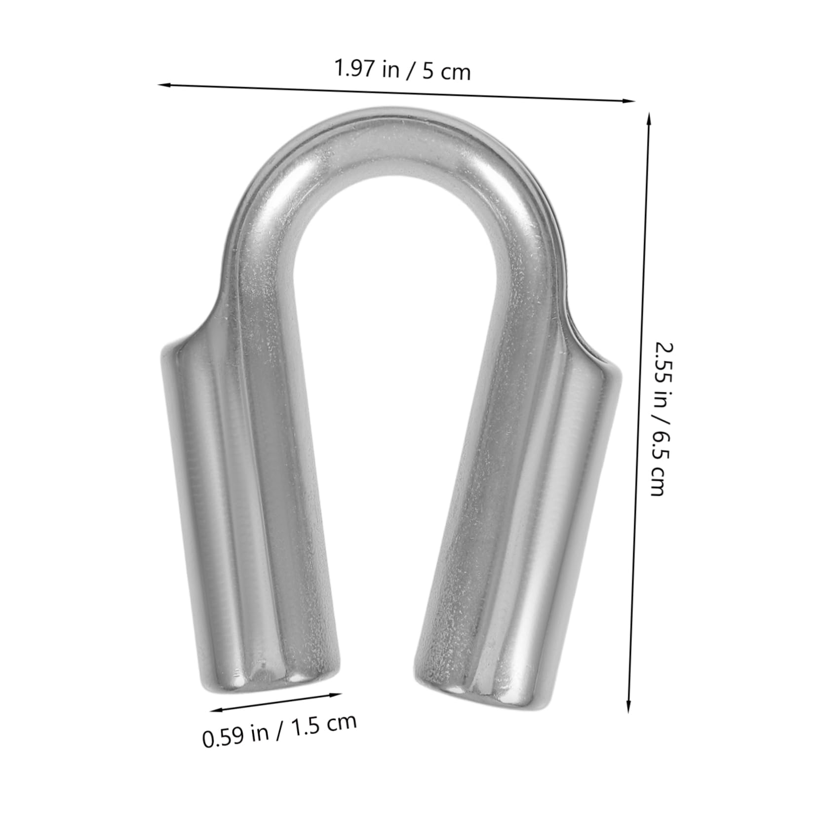 CHILDWEET 2pcs Stainless Steel Collar Rope Thimble Ferrule Crimping Tool for Wire Rope M10 Secure Winch Rope Thimbles