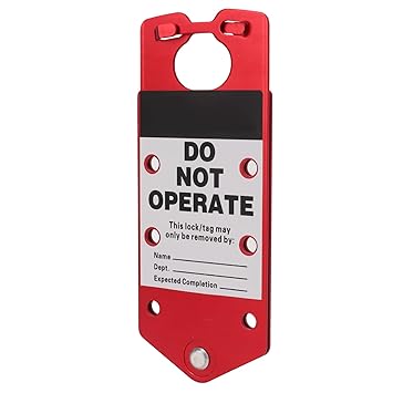 Ubersweet Safety Lockout Hasps, Lockout Tagout Hasp High Strength for Industrial Equipment for Workshop for Building Works