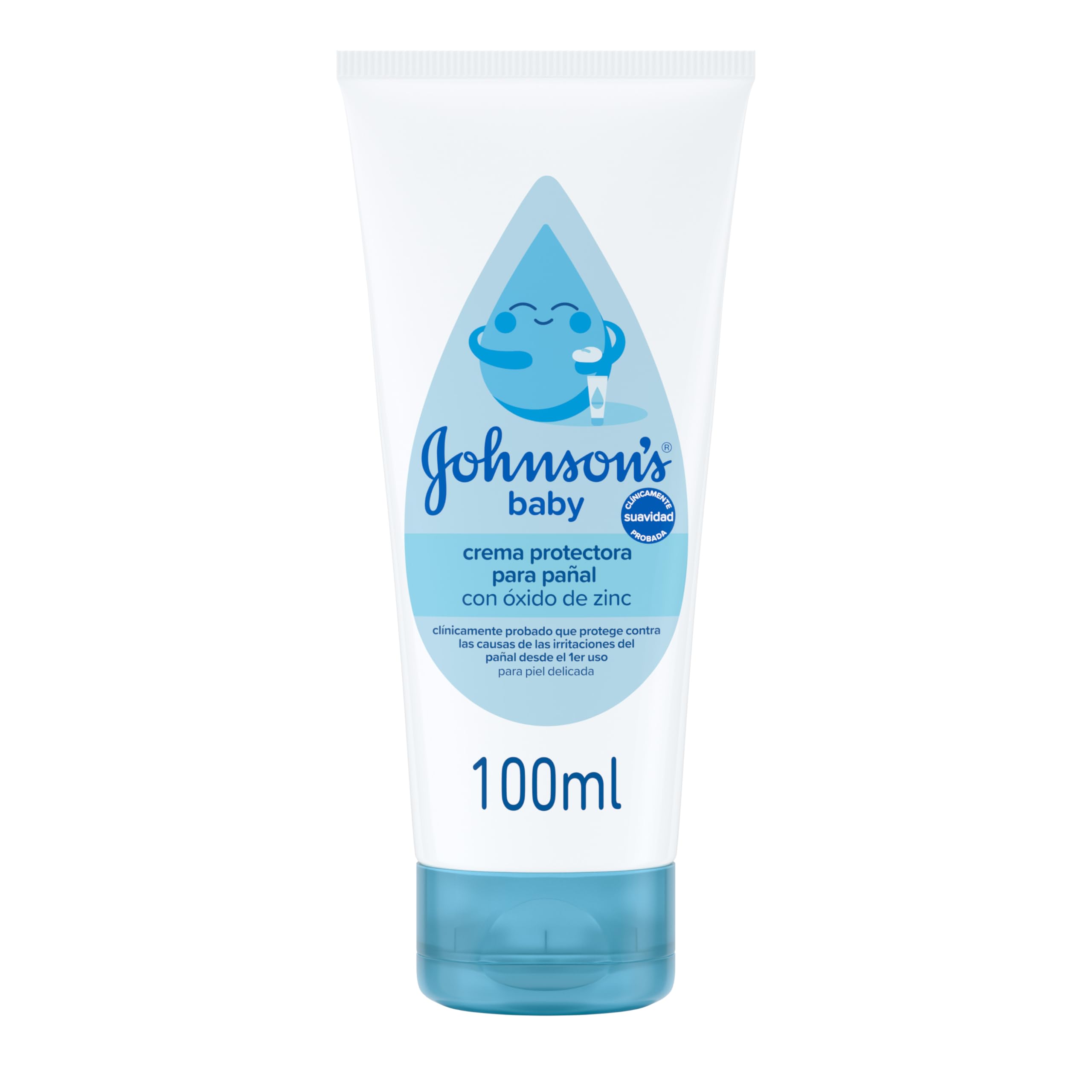 Johnson's Baby Crema protectora para pañal (1x100 ml), crema hidratante bebé que repara, refuerza y protege contra las irritaciones, crema pañal para bebé con suavidad probada, para piel delicada