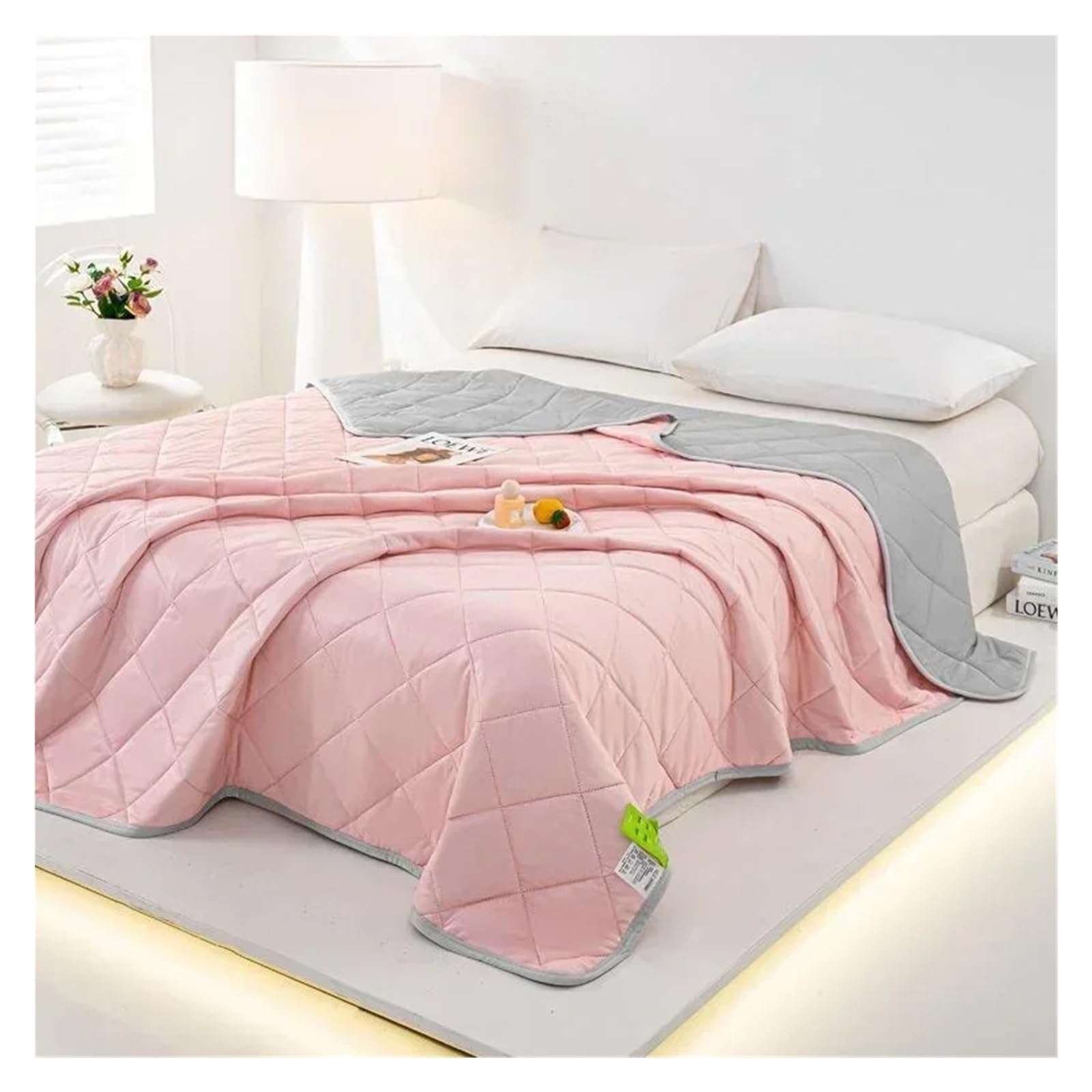 IUVYTA Summer Duvet Summer Breathable Ice Silk Blanket for Bedroom Washable Plaid Air Conditon Comforter Lightweight(A8 summer blanket,200x230cm XL)