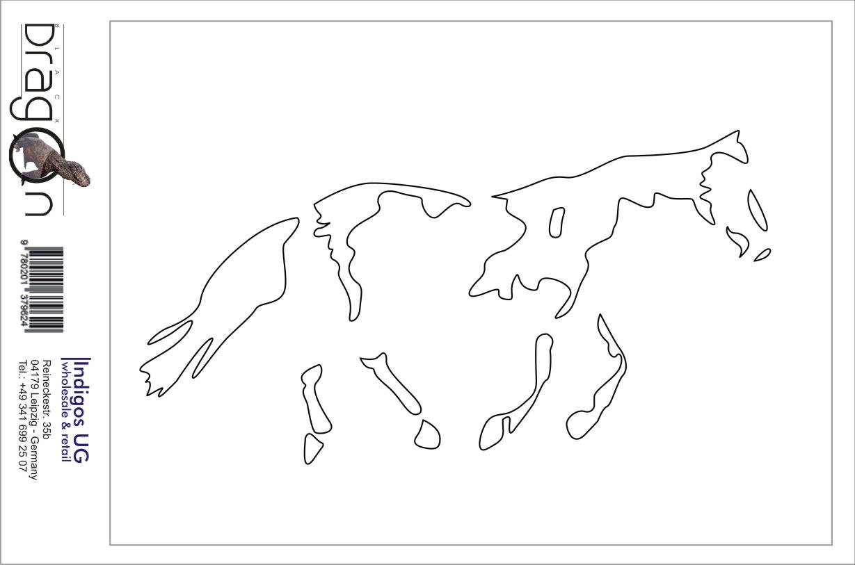 Aufkleber - Autoaufkleber - JDM - Die cut - Paint Horse Decal Car Laptop Window Vinyl Sticker - Bianco - 149 mmx78 mm
