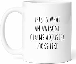 Awesome Claims Adjuster Mug - Insurance Specialist Coffee Cup - Adjusting Professional Funny Gift From Peers - Handler Tea Mugs - Expert Cups - 11 Oz Ceramic Gifts For Adjusters, Birthday, Him, Her