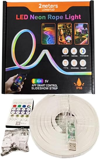 Smart Light Strip - Color Changing RGB Strips, Stunning Design App Control Neon Light Strips | Small Neon Strip Lights For Home Theater Under Cabinet Bedroom Living Room Study Area Holiday Party