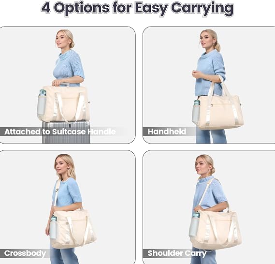 Cambond Spirit Airlines Personal Item Bag - Travel Duffle Bag, Beige