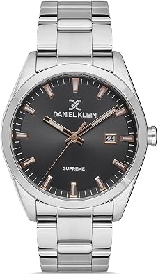 Daniel Klein, Mens Watch, Stainless Steel Watch for Men - Wrist Watches for Men, Water Resistant Timepiece, Silver Mens Watch