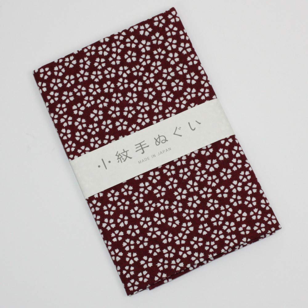 Miyamoto Traditionelles Japanisches Hand-, Geschirrtuch, Tenugui Sakura Bordeaux