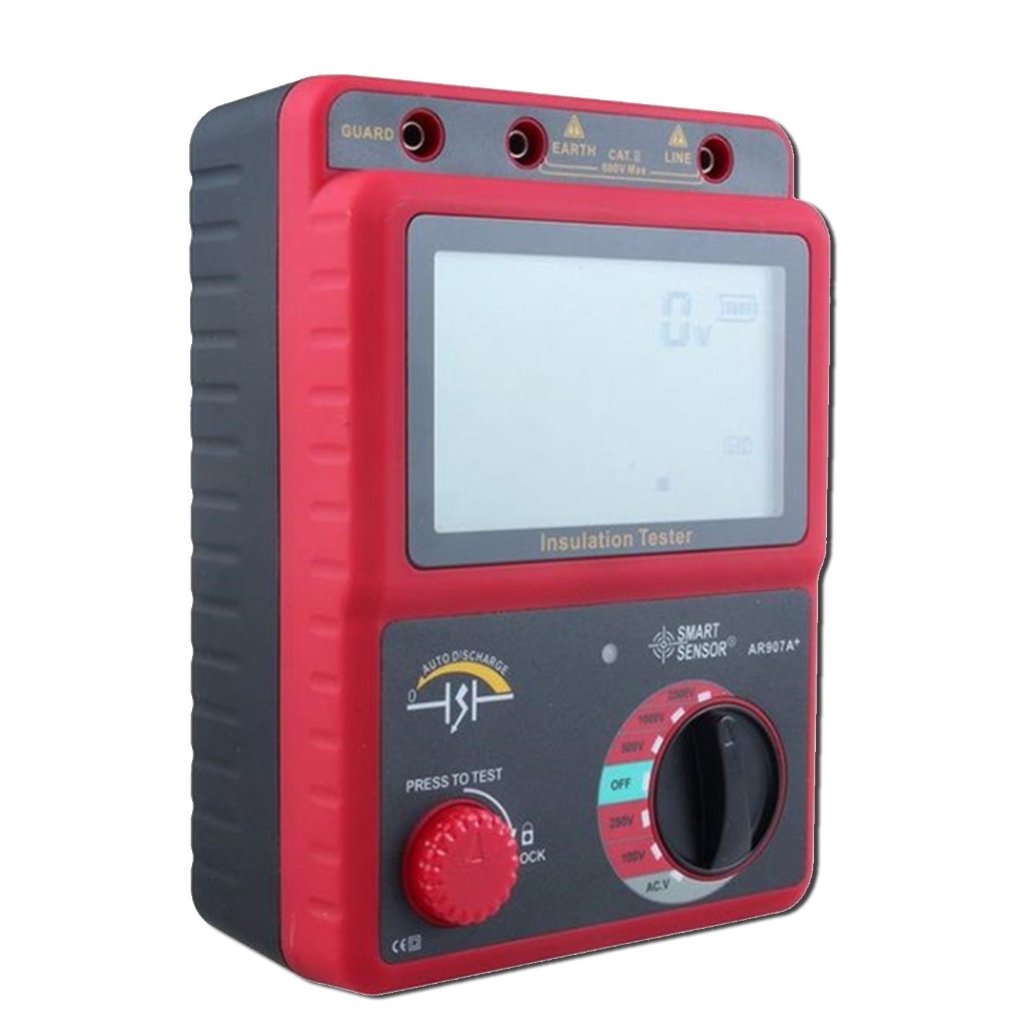 Przenośny cyfrowy o wysokiej precyzji 100~2500V cyfrowy tester odporności izolacji wysokiego napięcia Megohmetr AC/DC Tester napięcia Miernik OHM AR907A +
