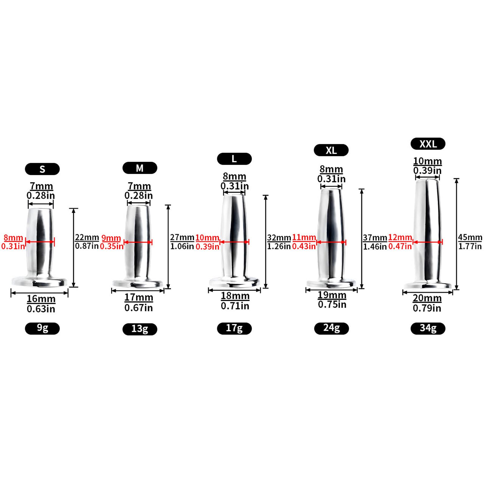 5pc set Edelstahl Harnröhren Dilatator Hohl Penis Plug Metall Dilator Harnröhrensonden Prinzenzepter Katheter Sounding Stab Prostata Stimulation CBT Masturbation Urethral Stick Sex Toy Männer