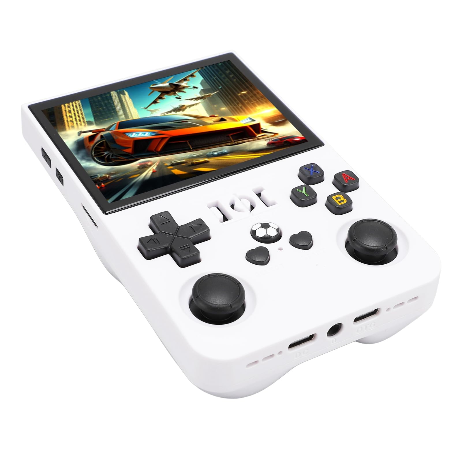 Consola de juegos portátil retro con pantalla IPS de 4 pulgadas y más de 18.000 juegos, doble sistema de juego portátil con tarjeta de memoria pequeña para el hogar y (ShChGB)