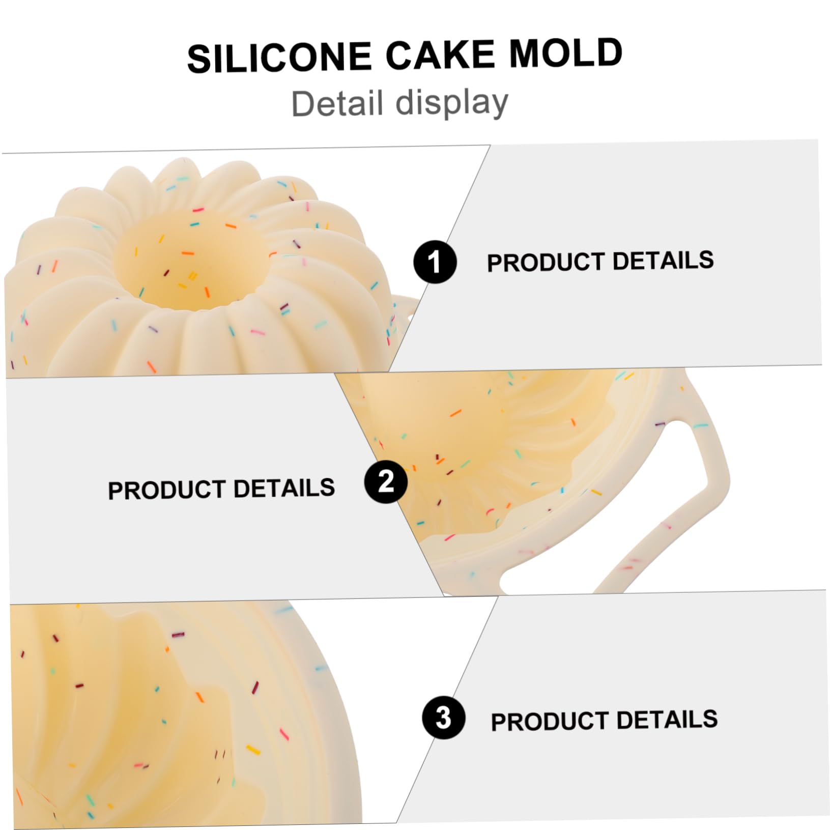 LIFKOME Stampo Rotondo in Silicone per Dolci Struttura a Spirale e Bordo Rinforzato, Facile da Pulire, Adatto per Dolci e Biscotti in Casa o Pasticceria Professionale
