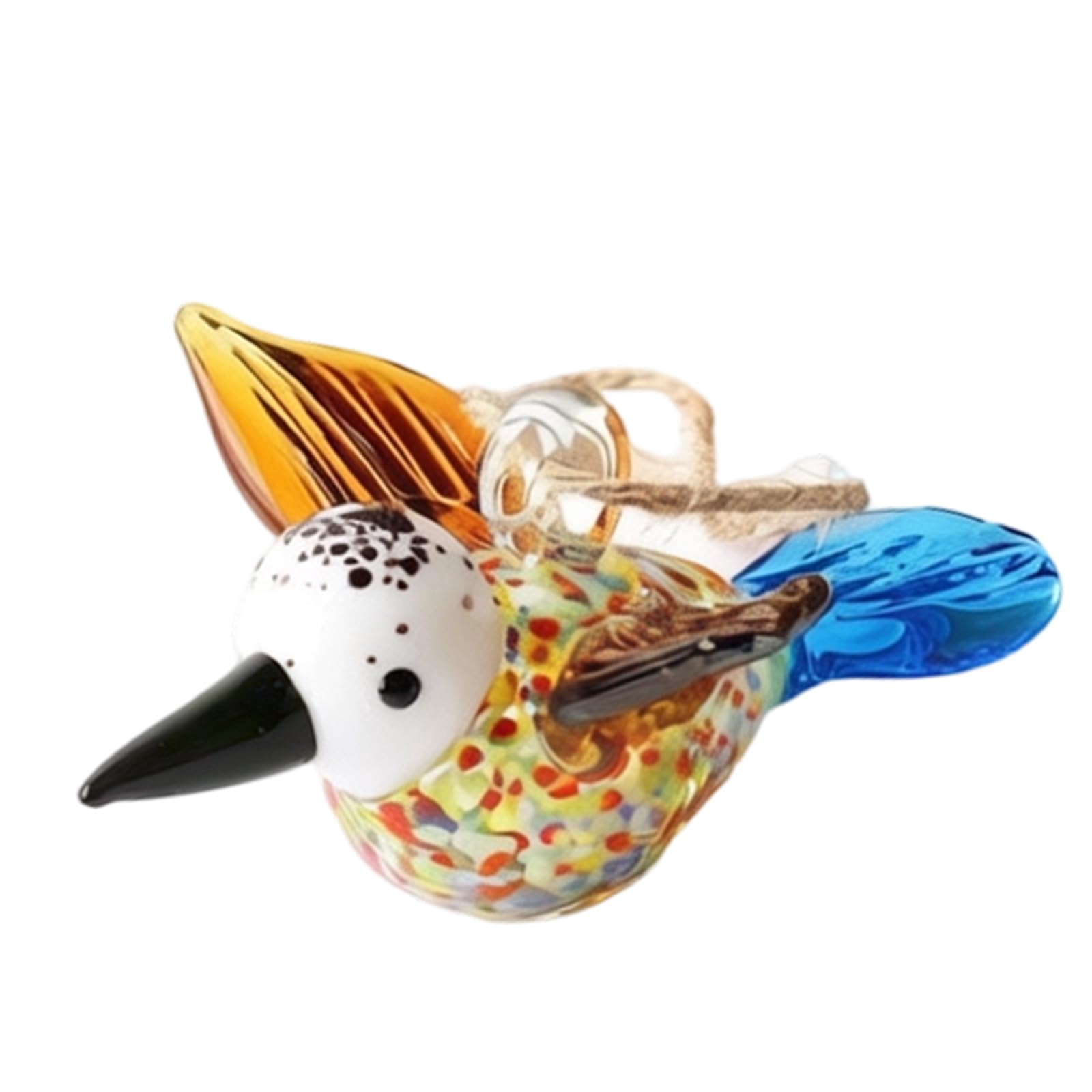 CAZSTYK Delicate Hand Blown Glass Hummingbird Window Hangings Adds Sparkles to Living Space Home Decorative Glass Birds Handblown Decoration