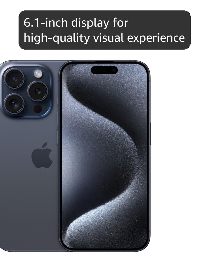 Apple iPhone 15 Pro (256 GB) - Blue Titanium (Renewed): Amazon.co