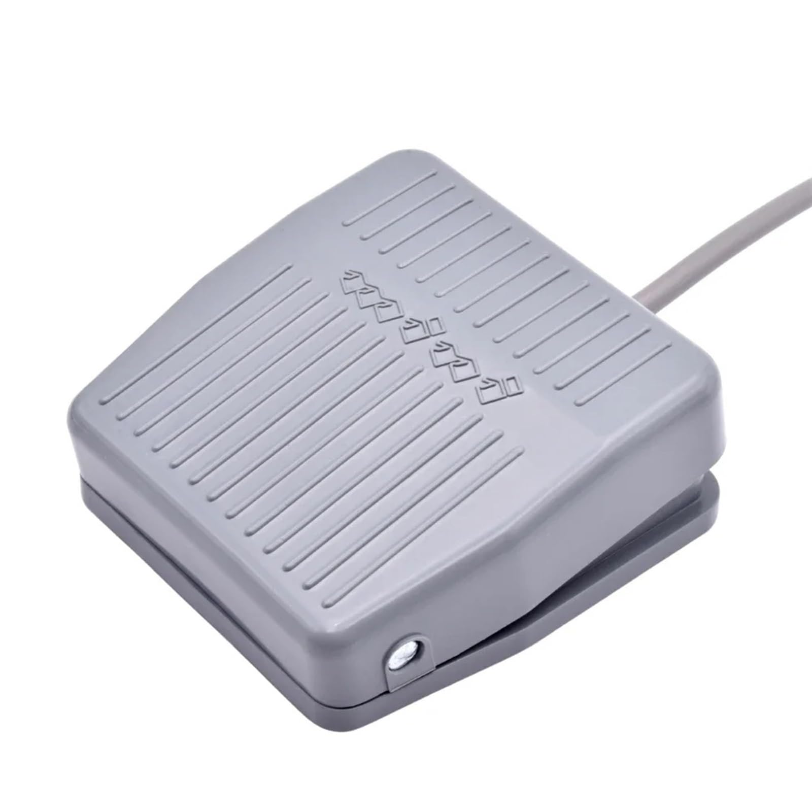 Plastikowy elektryczny przełącznik nożny przełącznik z regulacją nożną 220V AC 10A chwilowy włącznik-wyłącznik nożny szary 1 sztuk (0.5m)