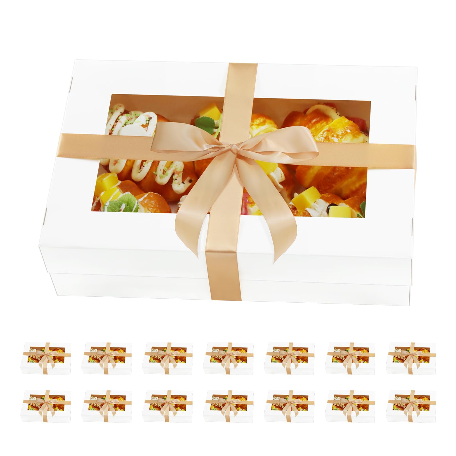 Photo 1 of BAKIPACK 15 White Catering Boxes with Window