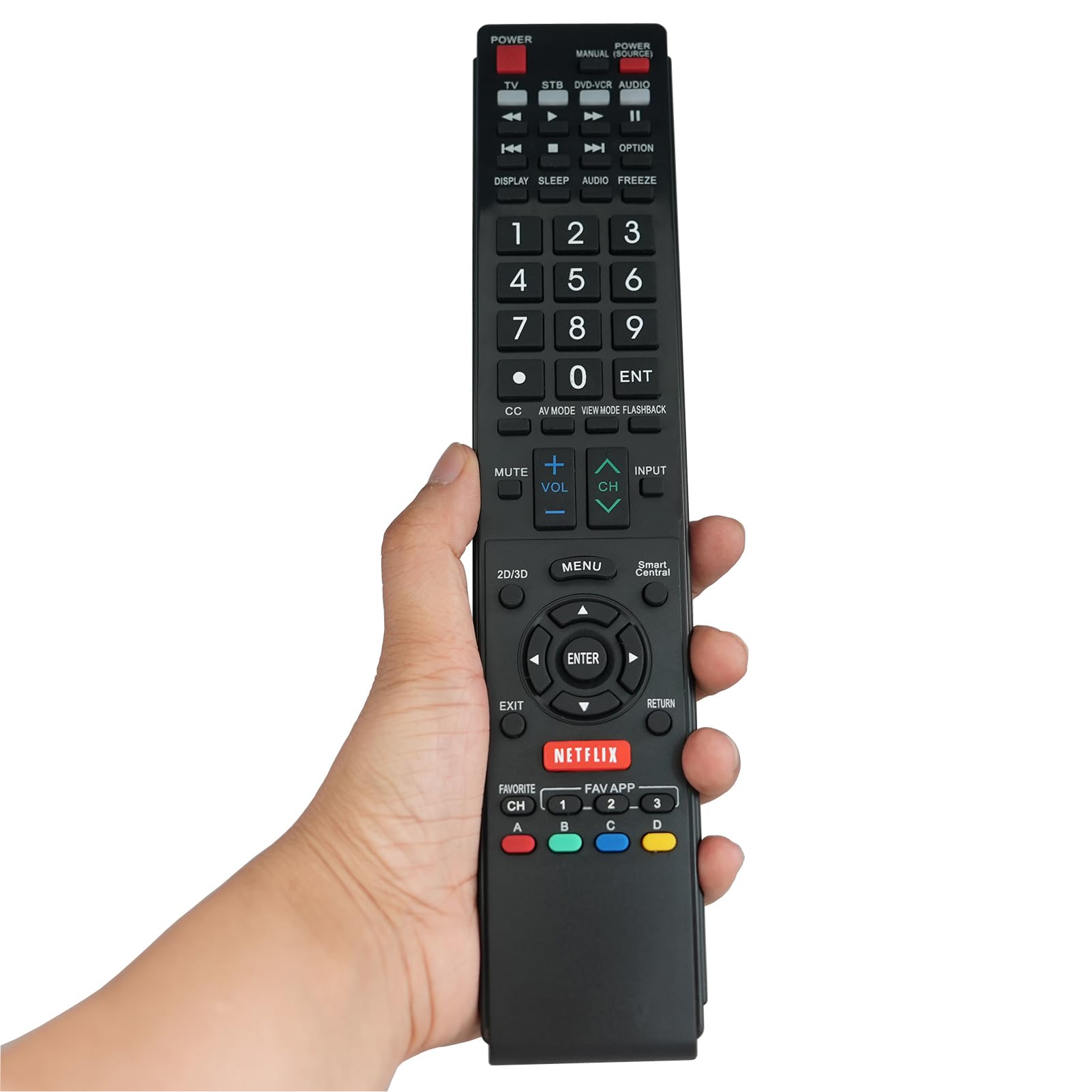 Replacement Remote Controller for LC-60LE650U LC-60LE750U LC-70C6500U Sharp Aquos Smart LED 3D HDTV