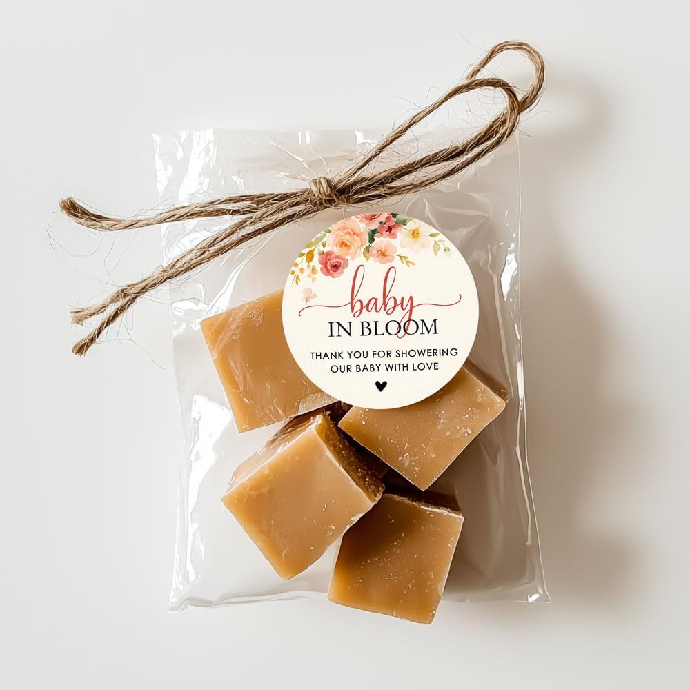 120 x Baby in Bloom Stickers – Wildflower Baby Shower Favor Labels – Round Floral Thank You Tags for Party Bags and Gifts – 1.6 Inch - Image 3