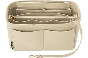 fatechamp Organizer Insert for Purses and Handbags - Softened Felt Bag Organizer...