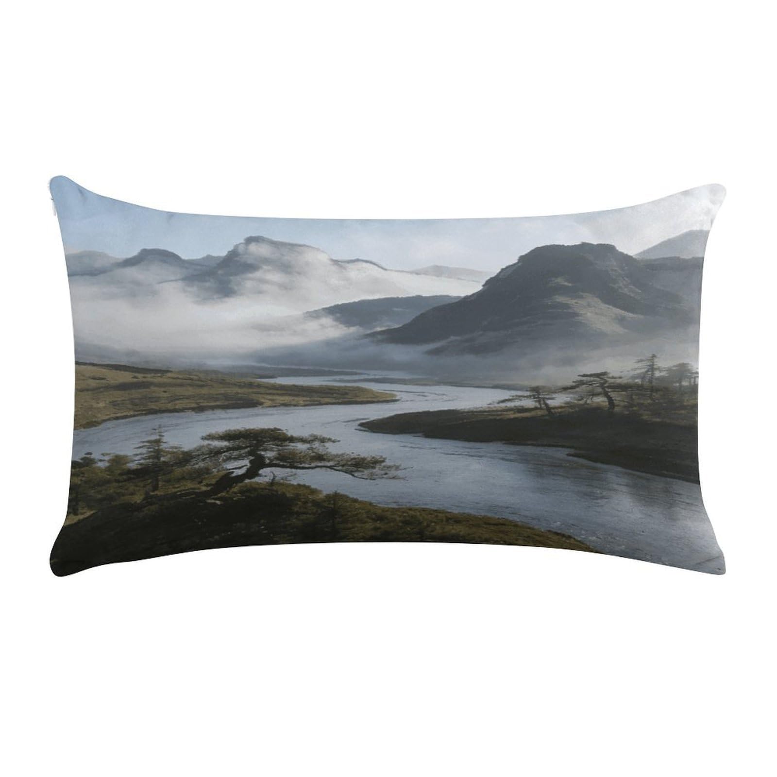 Fodpand Style Sunrise Crossing Of The Smoke Hills Pillow Cases Set Of 1 Extra Soft Pillow Protectors With Hidden Zipper Perfect For Hotels, Guest Rooms,Bedroom 12X20 Inches Pillows Not Included