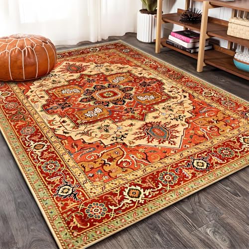 Alfombra roja retro de 100x200 cm antideslizante y personalizada para el suelo del dormitorio 2