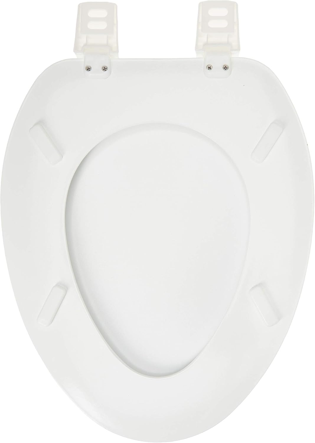 EZ-FLO White Wood Toilet Seat with Lid, Elongated, 65907