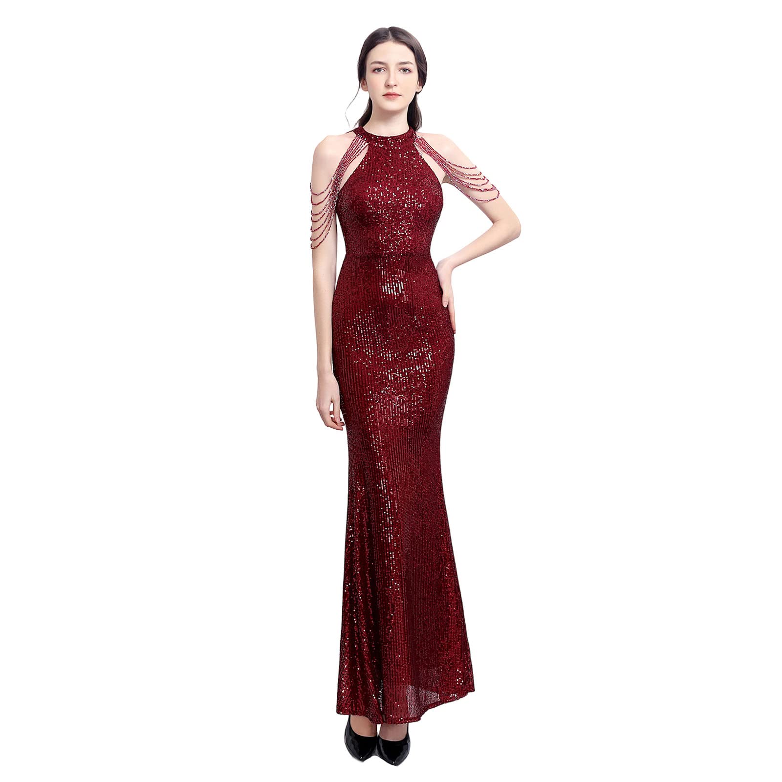 Amazon.co.jp: Generic パーティードレス ロングドレス Evening Dress 