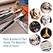 Amagic 9Pcs Flat Tipped Art Paintbrush Set with Storage Container - Anti-Shedding Synthetic Nylon with Long Handle - Paint Brush for Watercolor, Acrylics, Ink, Gouache, Oil, Tempera