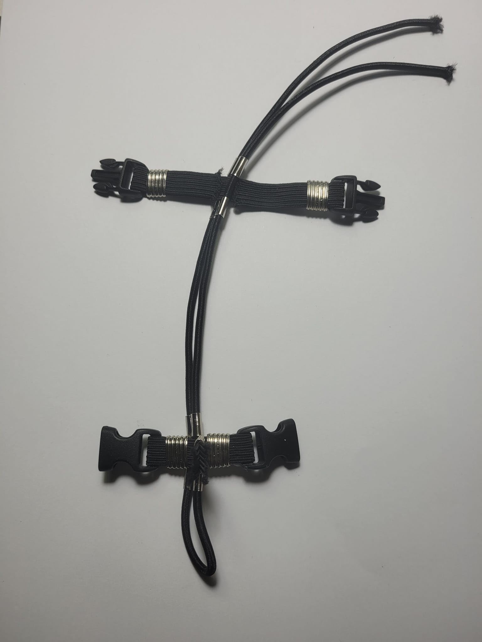 PETTORINA PAPPAGALLI regolabile MISURA da cocorite ad amazzone 3mm elastica E nastro 10mm, fibbie plastica GUINZAGLIO 3mm nero 1M (nera)