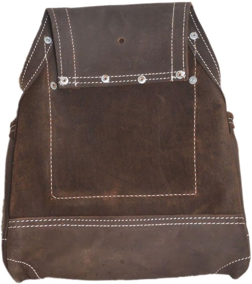 20-148 10 Pocket Top Grain Leather Tool Bag, Oil Tan