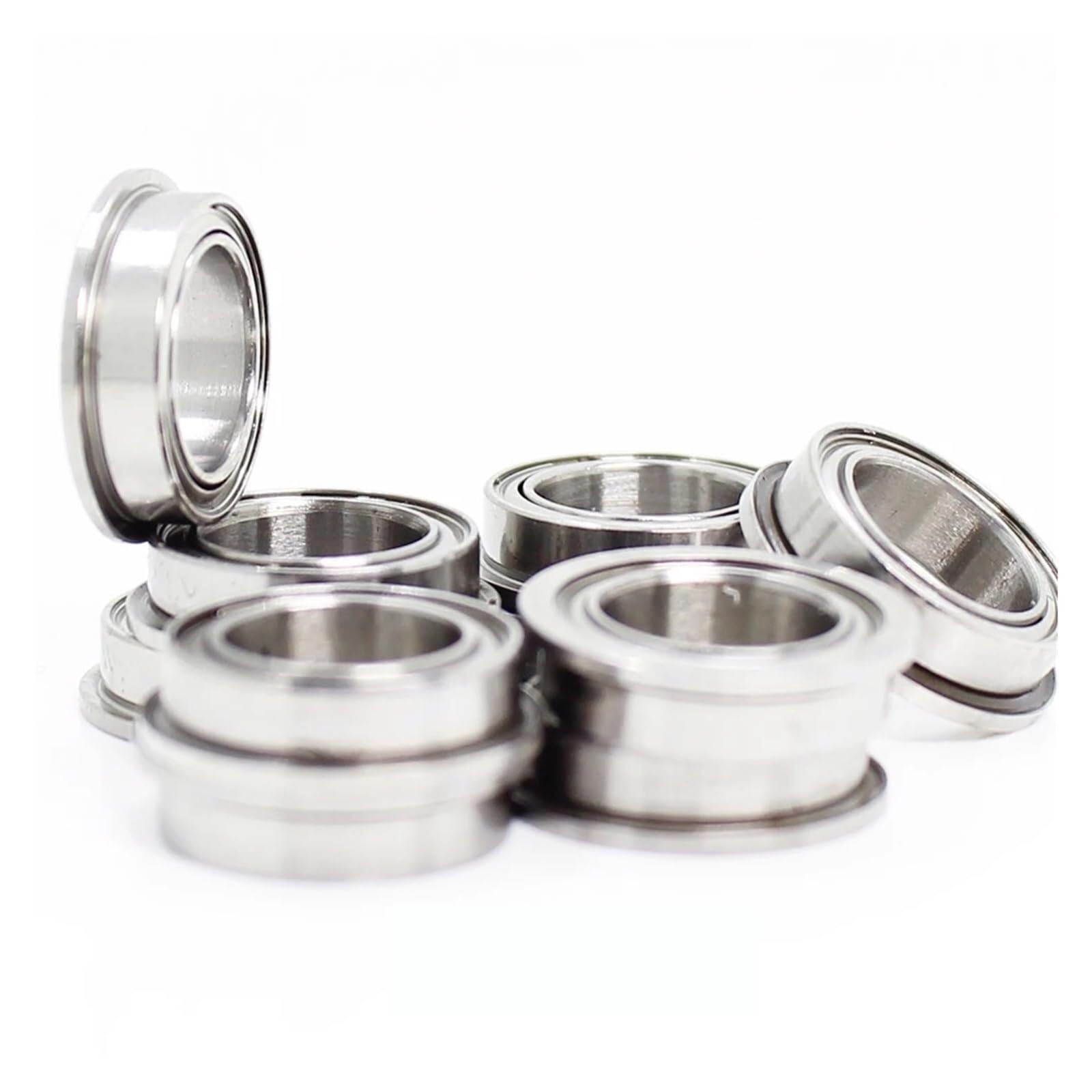 Gqnblvhzupdm One Color Industrial Shaft Bearings, Mf126zz Flange Bearing 6X12x4 Mm Abec-1 (10 Pcs) Miniature Flanged Mf126 Z Zz Ball Bearings
