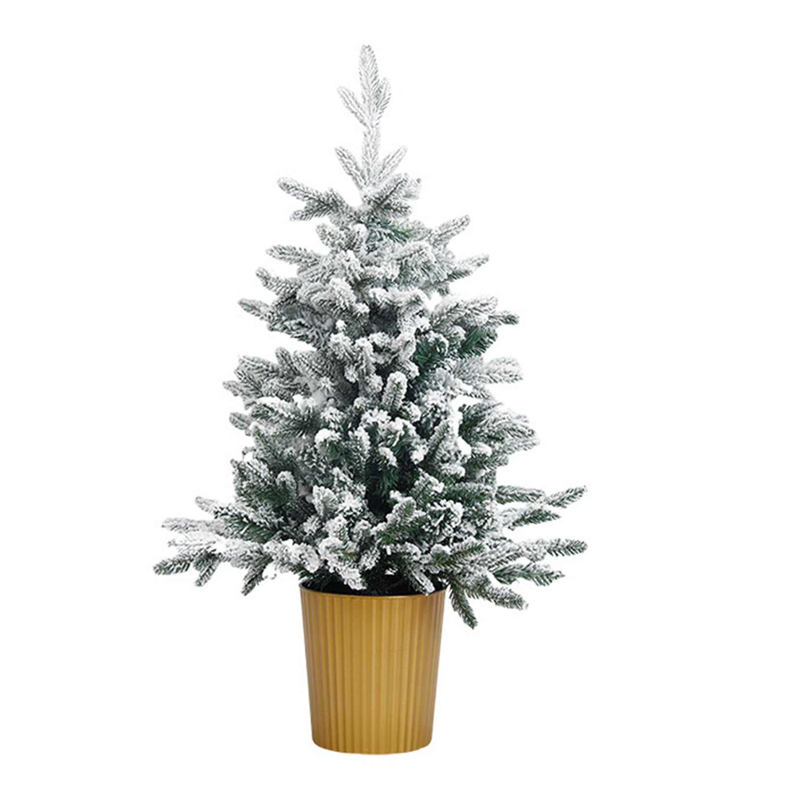 Minglea White Tabletop Christmas Tree With Basin Artificial Tree Miniature Desktop Pine Trees Ornament For Home Kitchens Dining Table Seasonal Display Ornament Simulation