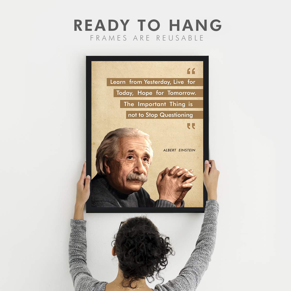 Albert Einstein Quotes Frames - Motivational Wall Art -4 Albert Einstein Quotes Frames - Motivational Wall Art -4