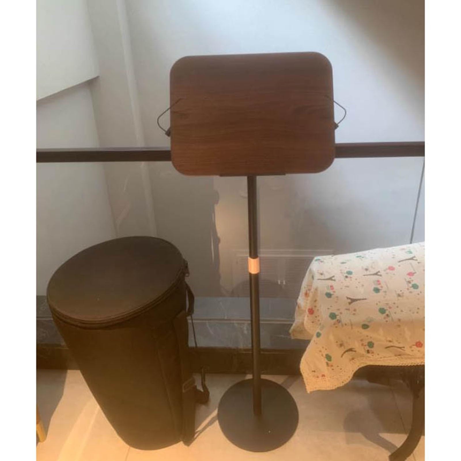 Atril De Madera para Directores De Orquesta, Altura Ajustable De 64 A 122 Cm (15,7" X 11,8"). Soporte para Partituras De Alta Estabilidad, Ideal para Escritorio De Lectur,