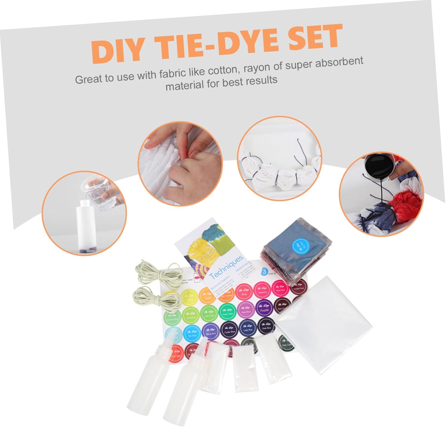 Tie Dye Kit 24 Colors Permanent Fabric Dye Powder for Socks and T-Shirts 60ml for Adults and Easy to Use Repeated Washing Resistant for DIY Clothing Decoration