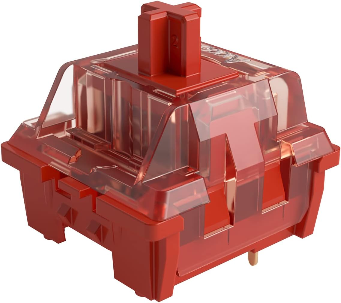 YUNZII AKKO CS Switch, 3 Pins for DIY MX Mechanical Keyboard, 45 pcs (Radiant Red Switch)