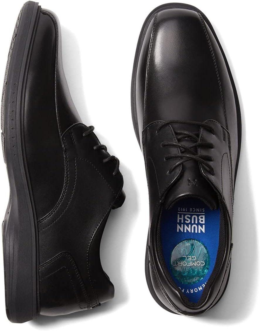 Nunn Bush Men's Kore Pro Bicycle Toe Oxford with Slip Resistant Comfort Technology