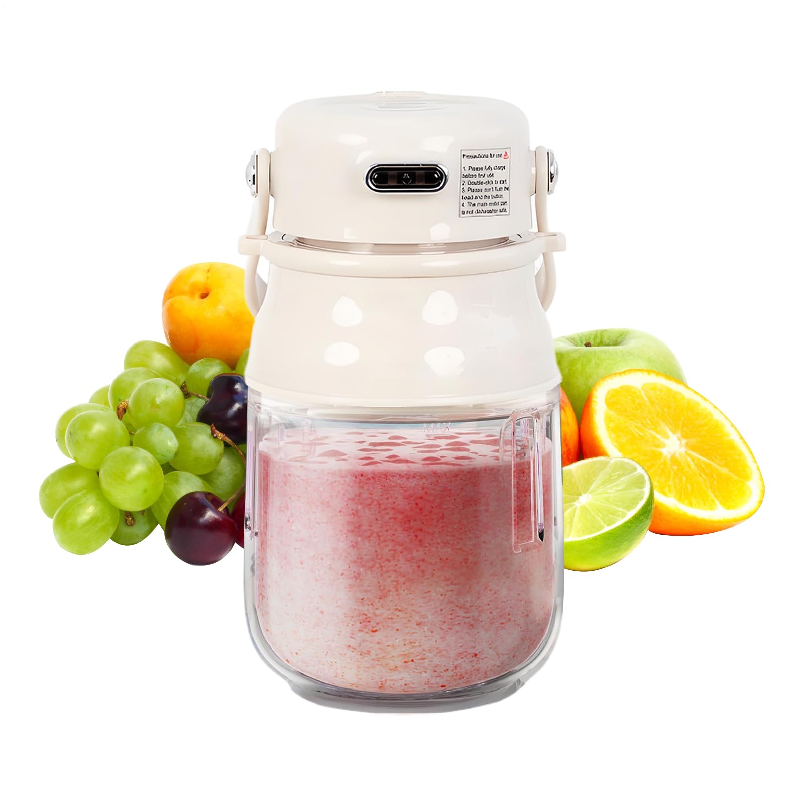 Batidora Personal Portátil,Batidora de Vaso Eléctrica Recargable Sin Cable - Para Batidos, Café, Zumo De Frutas Y Bebidas De Uso Doméstico Y Exterior