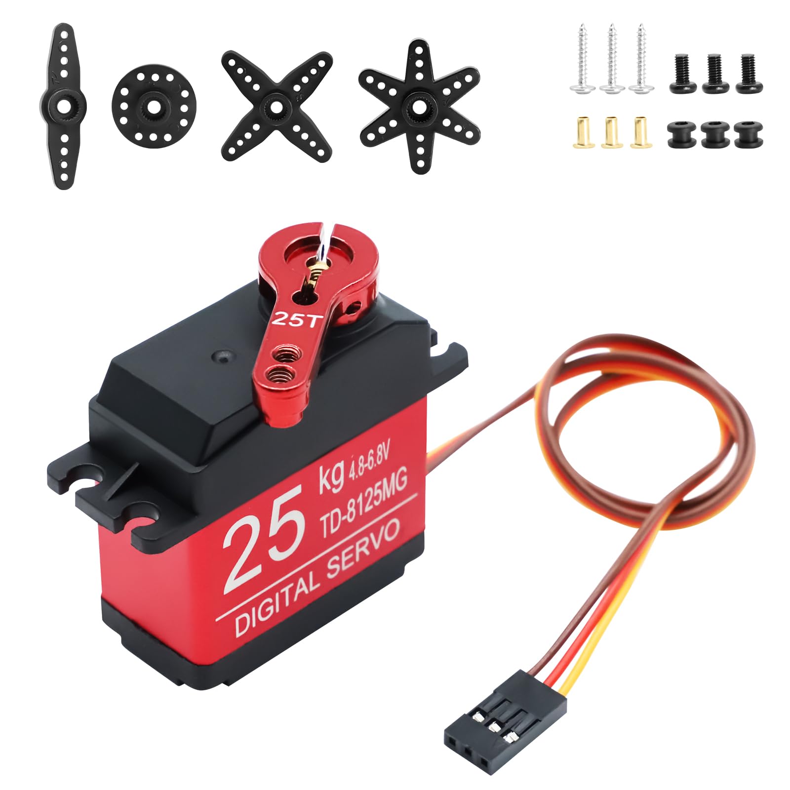 25 kg Servo Digital Metal Servo Motor AYWHP 1 x 270 RC Servo Motor for RC Helicopter, Robots, Car Boat
