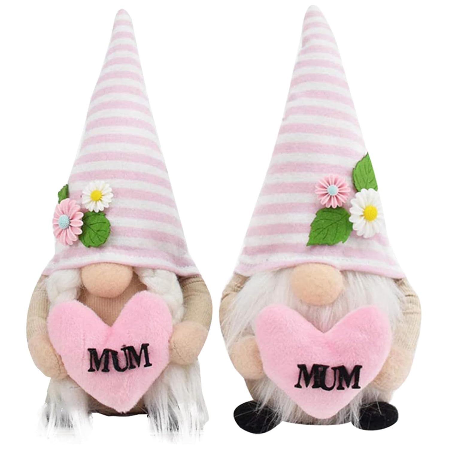 Tasber A+B-2 Mothers Day Gonk Decorations, Handmade Gonks Dwarf Doll Gifts For Him Her, Plush Valentines Gonk Handmade Gnome Dolls Spring Mini Faceless Dwarf Elf Decorations For Mother's & Valentine's Day (A+B-2)