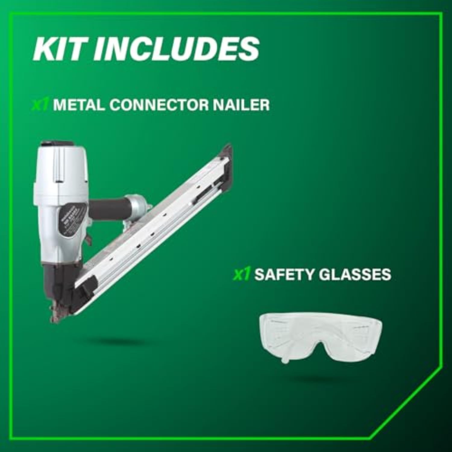 Metabo HPT Strap-Tite Strip Nailer, Pro-Preferred Pneumatic Power Nailers for Metal Connectors, Lightweight 6.4 lbs Fastening Tool, 36° Precision Fastening System, 1-1/2″ to 2-1/2″ Fasteners, NR65AK2