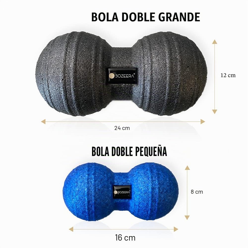 [Peanut Ball 12 cm y Peanut Ball 8 cm] Triggerpoint – Bola de masaje – Bola de masaje – Bolas de masaje con instrucciones de vídeo (francés), póster y dac – Premium SET
