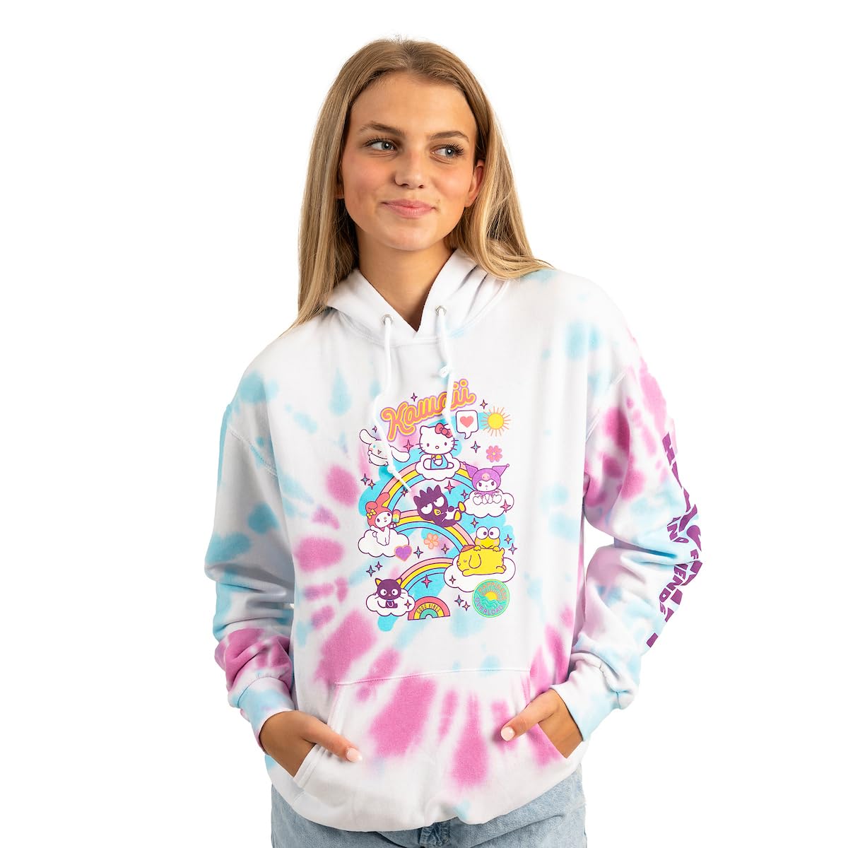 Hello Kitty Characters Spiral Wash - Sudadera con capucha para mujer