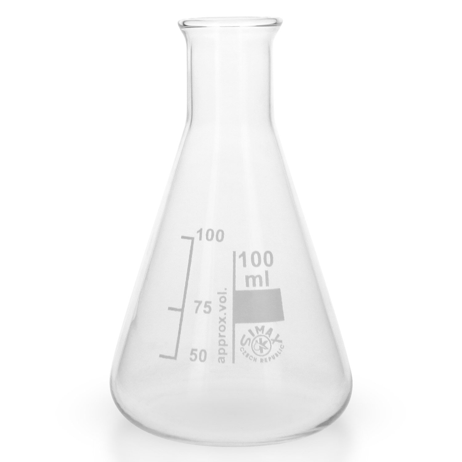 20x Erlenmeyerkolben Enghals 100ml aus hitzefestem Borosilikatglas 3.3 (Laborglas)