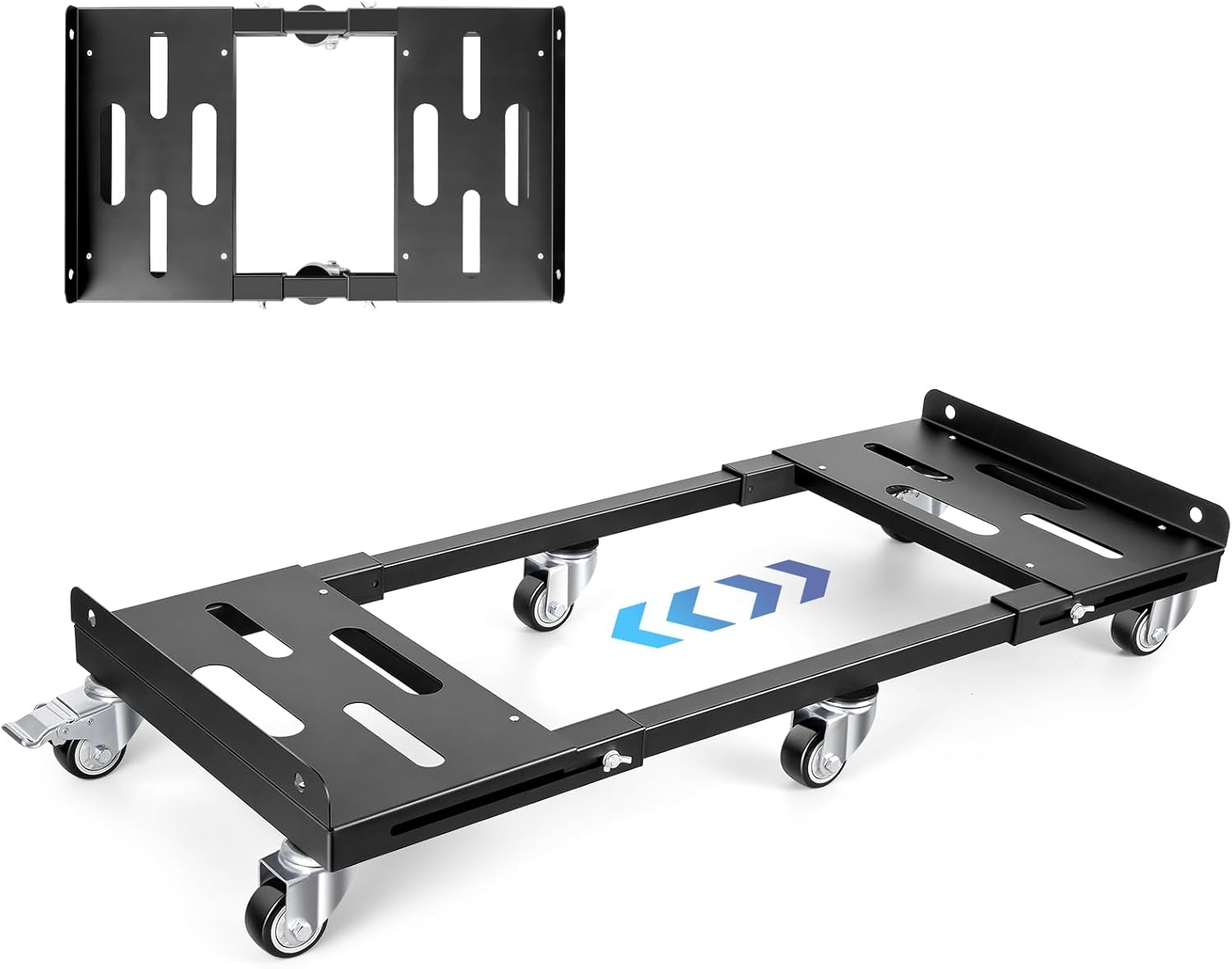 KEDSUM 2000LBS Heavy Duty Moving Dolly with 6 Swivel Wheels, Furniture Dolly with 100% Thicken Steel Frame, Expandable Appliance Dolly Cart Up to 43.6" Wide, All Terrain Used for Building Materials