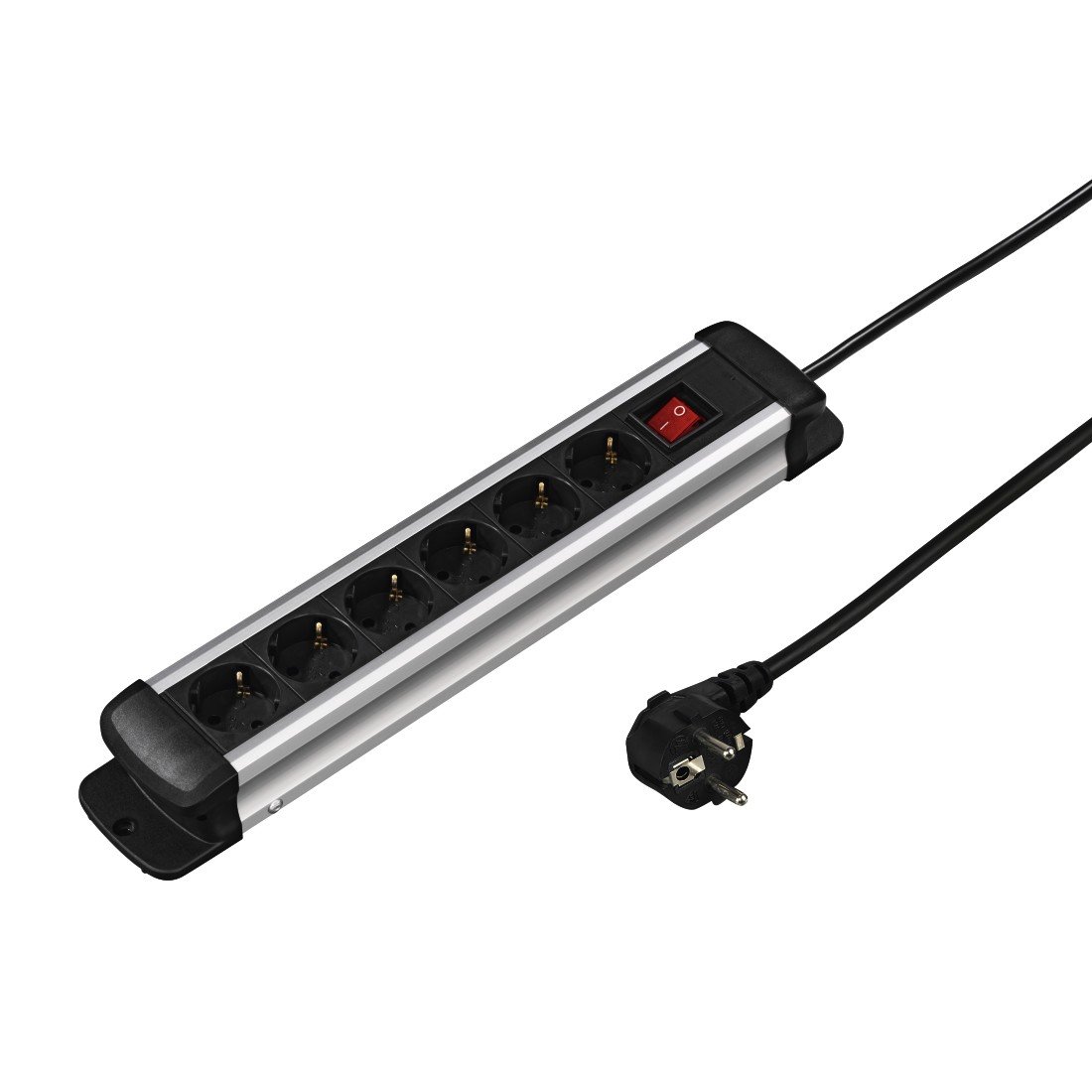 Hama6way Distribution Panel "Pro-S 60S", 1.5 m - surge protectors (1.5 m, 50/60, Black, Silver)