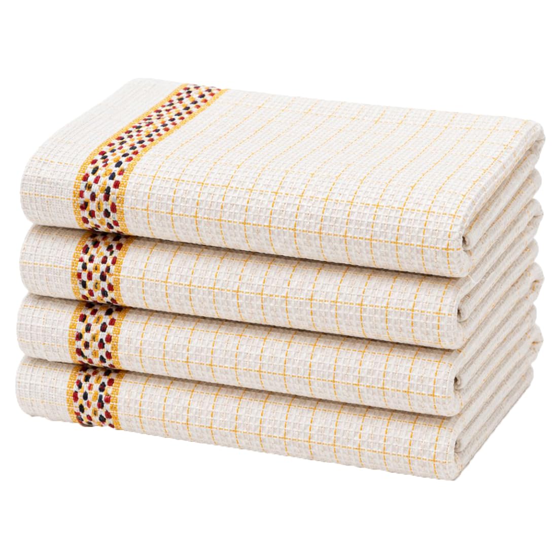 Party HuB Hawai Cotton Tea Towels 2 Pack, Premium 100% Cotton Checkered Kitchen Towels, Absorbent Dish Towel for Drying Dishes, Reusable Kitchen Cleaning Cloths, Large Tea Towel 50 x 70cm