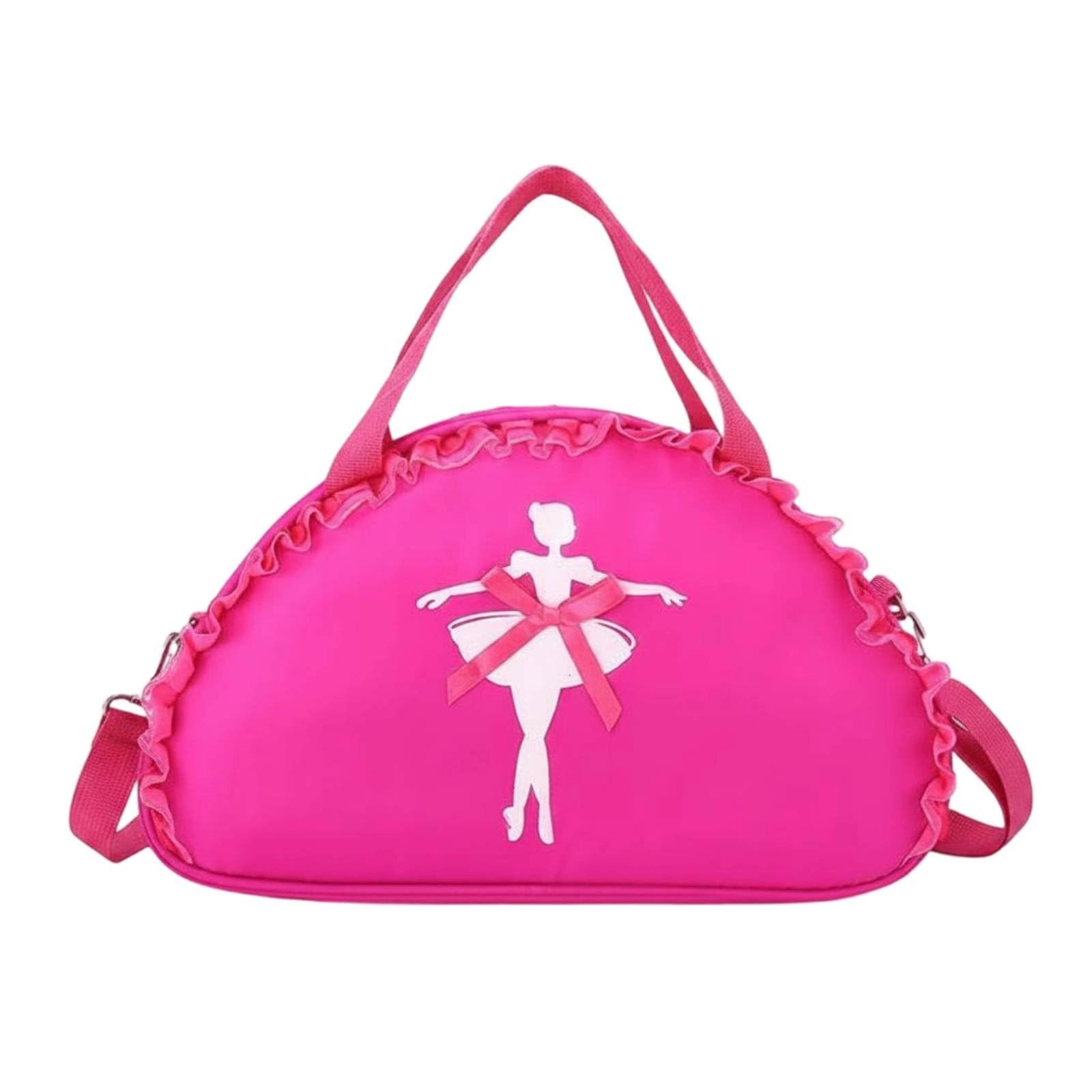 APIRILY Name Label Girls Ballet Bag Detachable Strap Princess Dance Bag Ruffle Trim Kids Dance Tote for Toddlers, Gymnastics, Rose Red | Other Kids' Dancewear | Kids' Dancewear | Dancewear-image-36