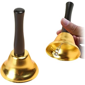Hand Bell Table Bell Service Bell Table Bell Small Classic Metal Reception Bell   Gold