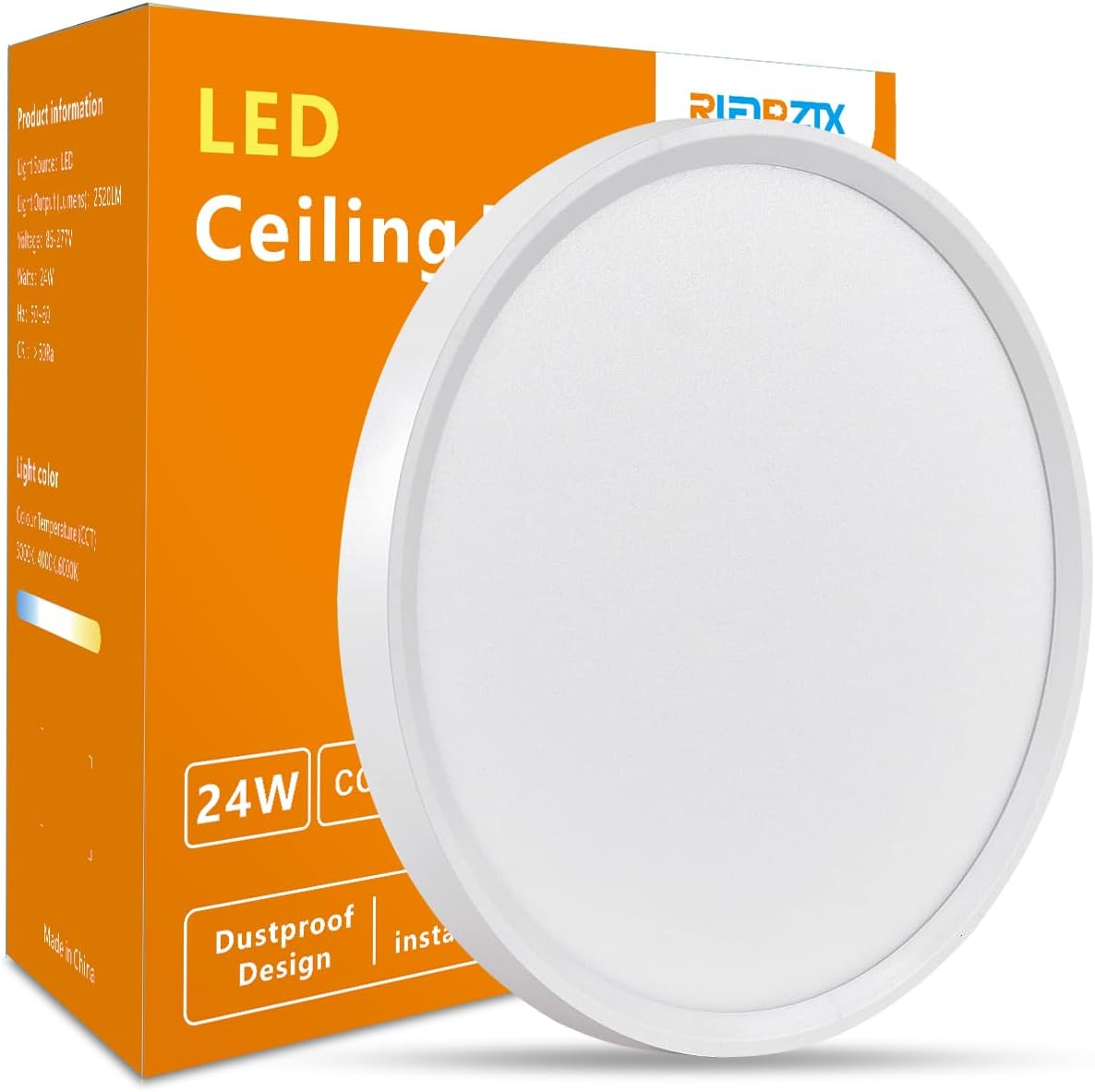 Led Flush Mount Ceiling Light,16 Inch 32w 3480lm,3000k/4000k/6000k 3CCT Selectable, Round Modern Flat Panel Super Slim Led Ceiling Light,for Living Dining Kitchen Bedroom Room (1Pack-White) 16inch-1PACK White